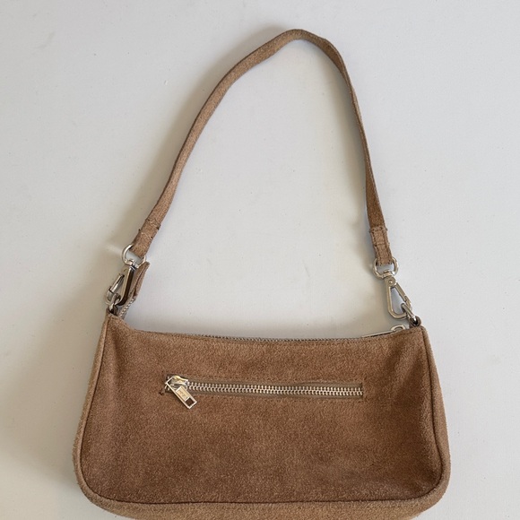 Brandy Melville Handbags - Brandy Melville Small Suede Tan Shoulder Bag
